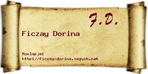 Ficzay Dorina névjegykártya